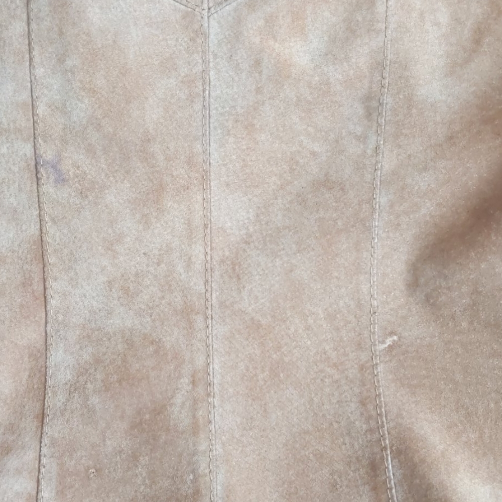 Vintage Brown Leather Jacket with rabbit Fur Collar - Picture 6 of 8